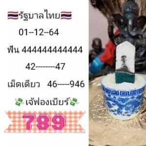 หวยเด็ด1-12-64 เจ๊ฟองเบียร์