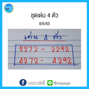 หวยลาว 4ตัว 8-6-65