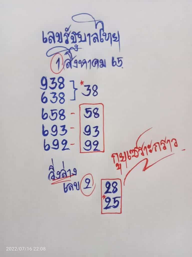 หวยเด็ด หวยกูยเซราะกราว1/8/65