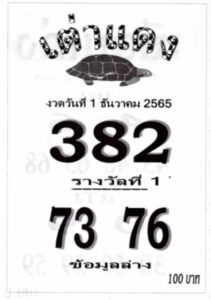 หวยเด็ด หวยเต่าแดง1-12-65