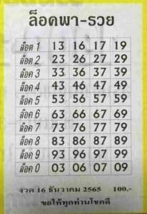 หวยเด็ด หวยล็อคพารวย 16-12-65