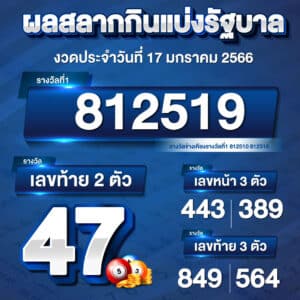 ตรวจหวย 17-1-2566