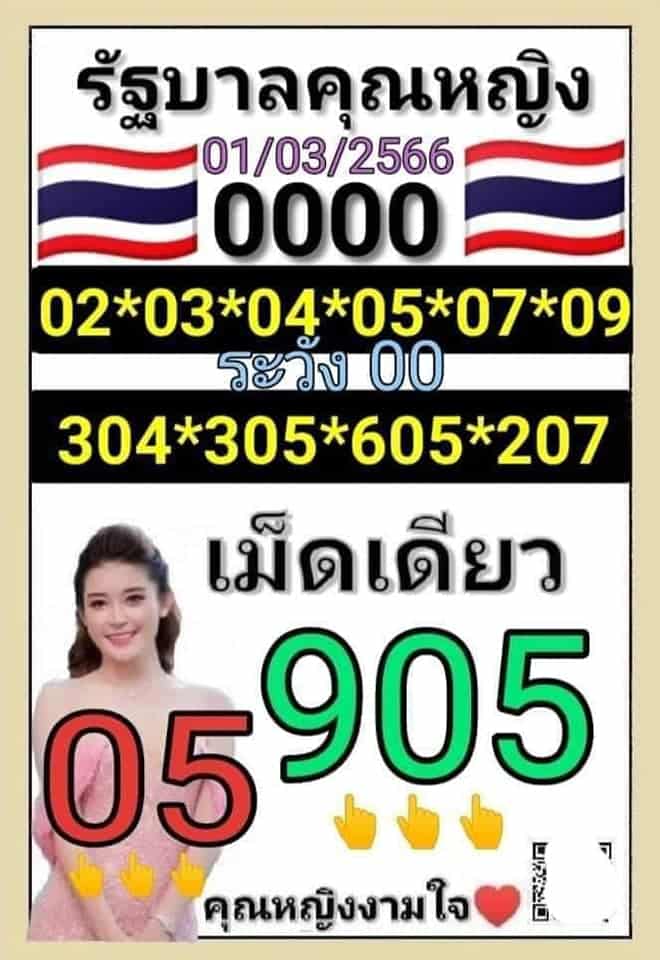 เลขเด็ดคุณหญิงงามใจ 1-3-66