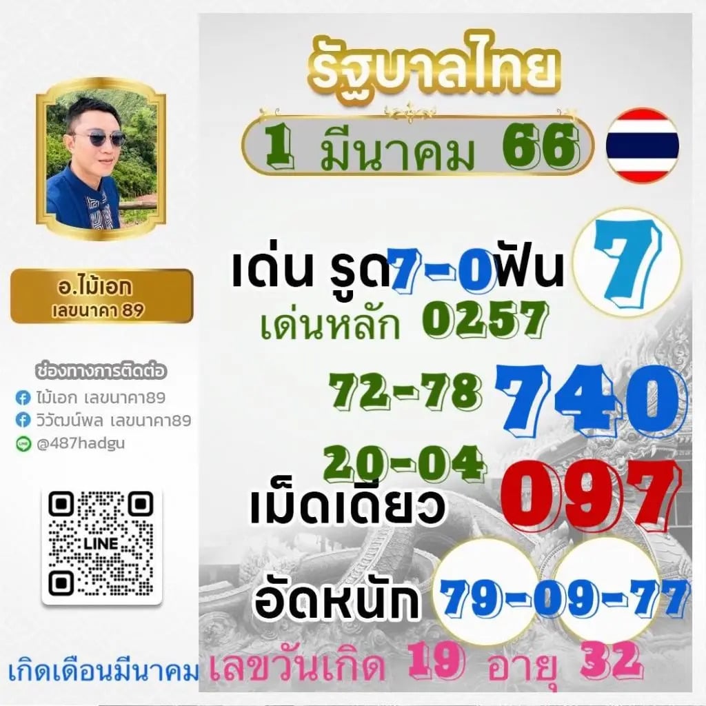 หวยอ.ไม้เอก 1-3-66