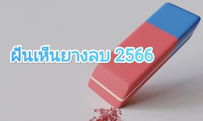 ฝันเห็นยางลบ 2566
