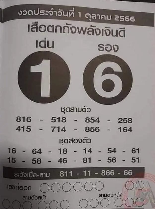 เสือตกถังพลังเงินดี 1-10-66