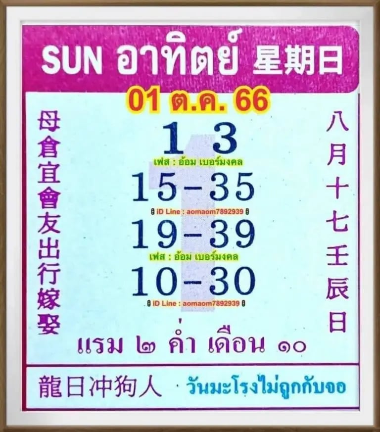 ปฏิทินจีน 1-10-66