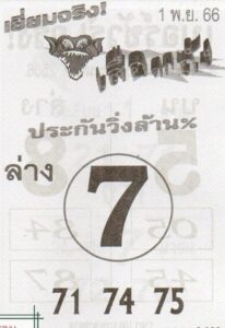 หวยเสือตกถัง 1-11-66