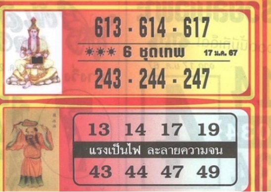 หวย6ชุดเทพ 17-1-67