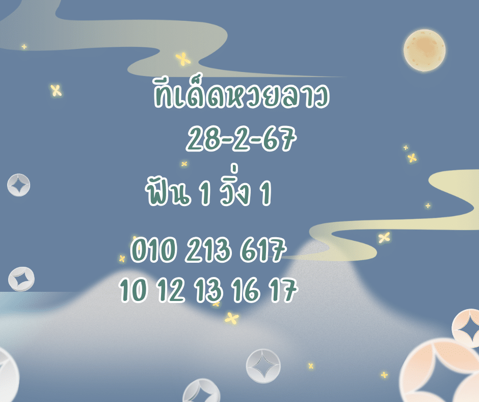 ทีเด็ดหวยลาว 28-2-67