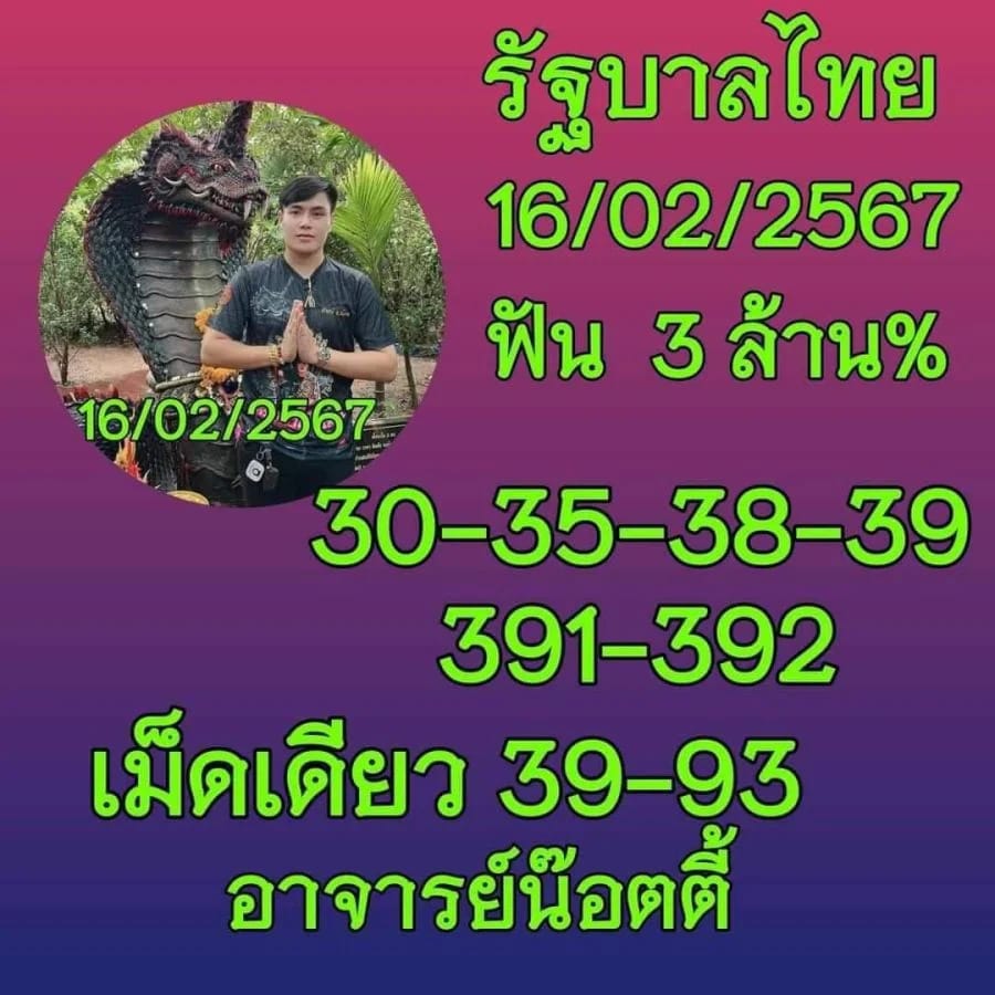 หวยน็อตตี้ 16-2-67