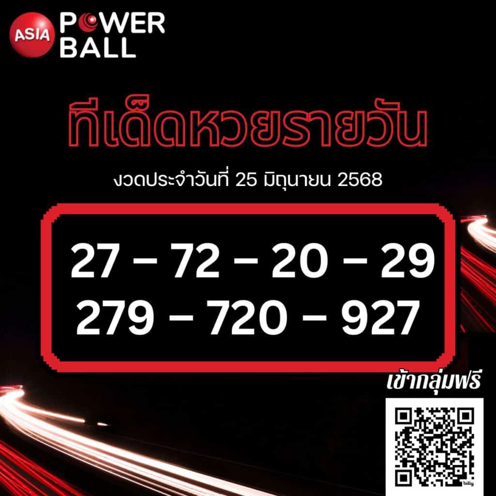 ทีเด็ดหวยรายวัน 25-6-68