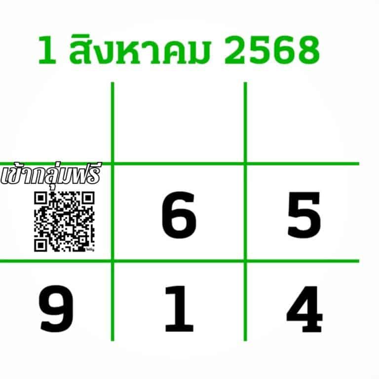 หวยไทยรัฐ 1-8-68