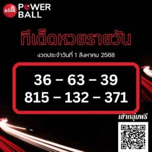 ทีเด็ดหวยรายวัน 01-08-68