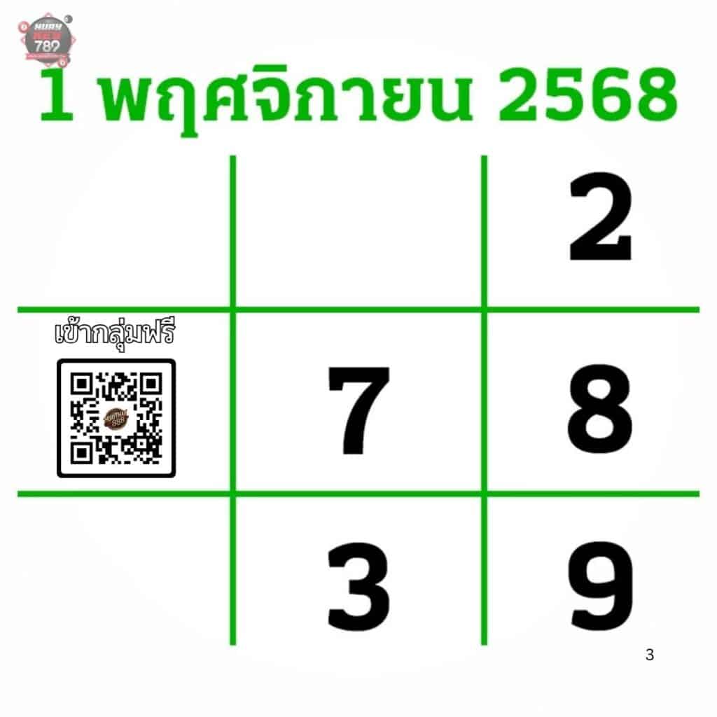 หวยไทยรัฐ 1-11-68