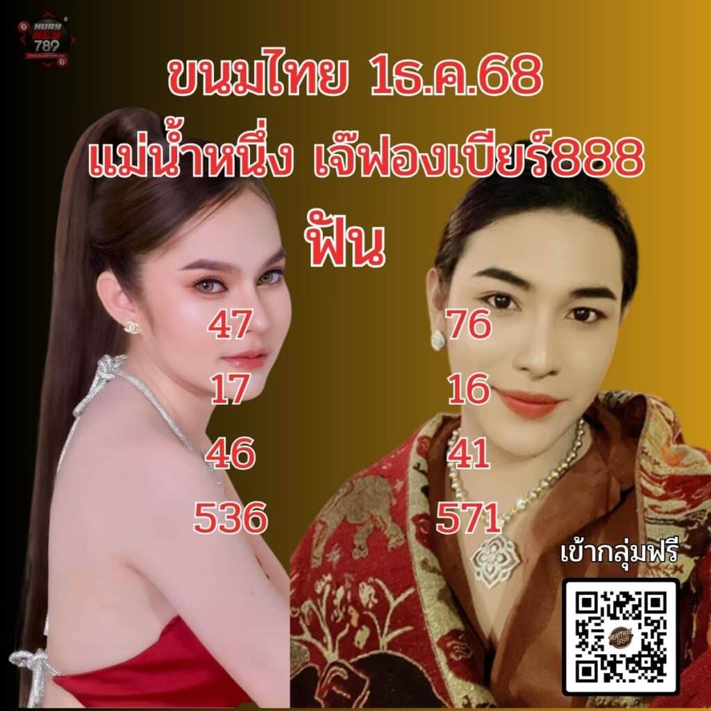 เลขเด็ดงวดนี้ 1ธันวา68